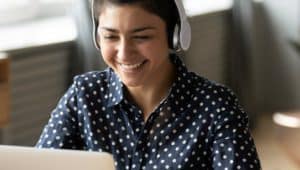 estudante de curso a distância