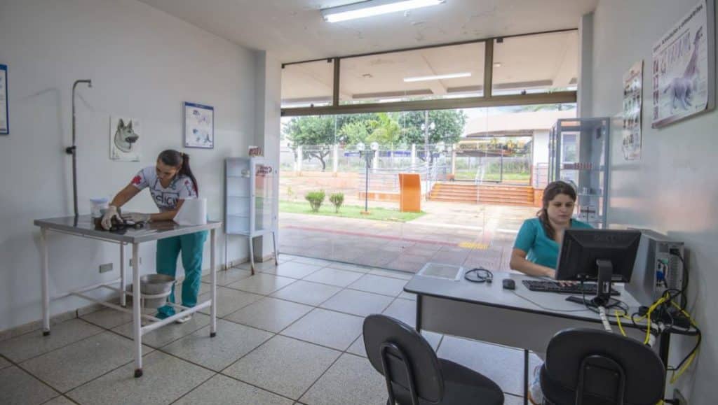 Sala de Atendimento do Hospital Veterinário da Anhanguera de Dourados/MS
