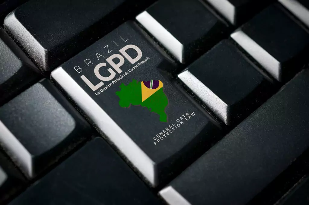 teclado com sigla da LGPD