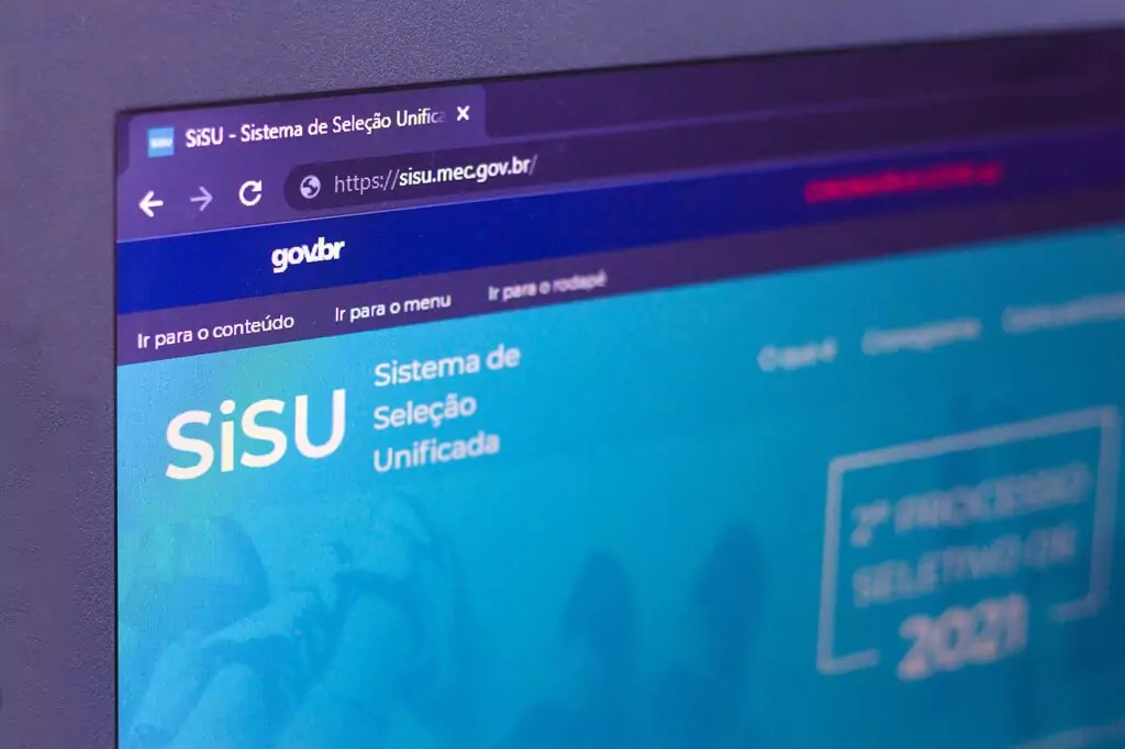 site do sisu em computador